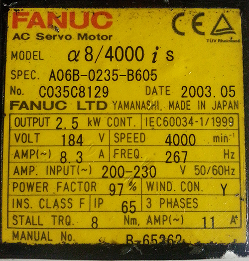 a8/4000iS Motor Image