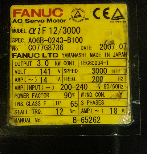 aiF 12/3000 Motor Image